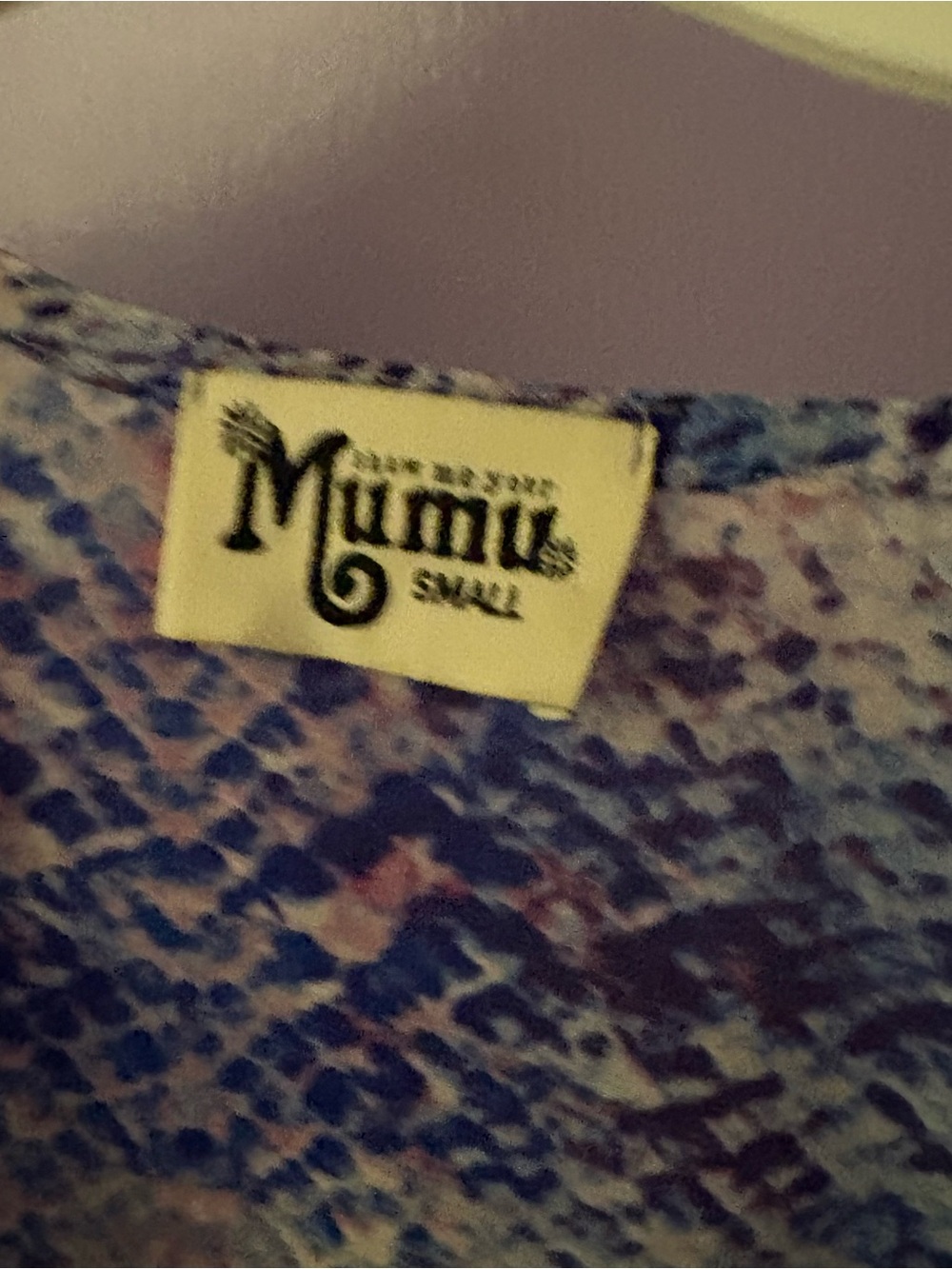 Show Me Your MuMu Blue and Purple Printed Women's Top